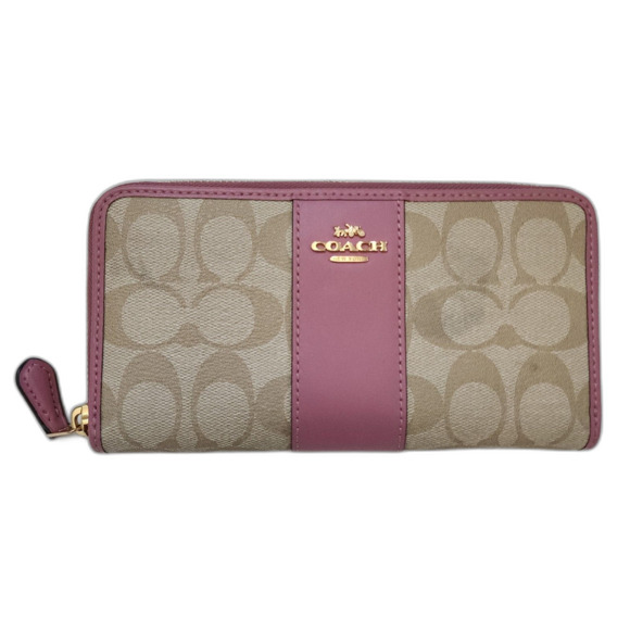 Coach Accordion Zip Wallet in Signature Canvas - Picture 1 of 9